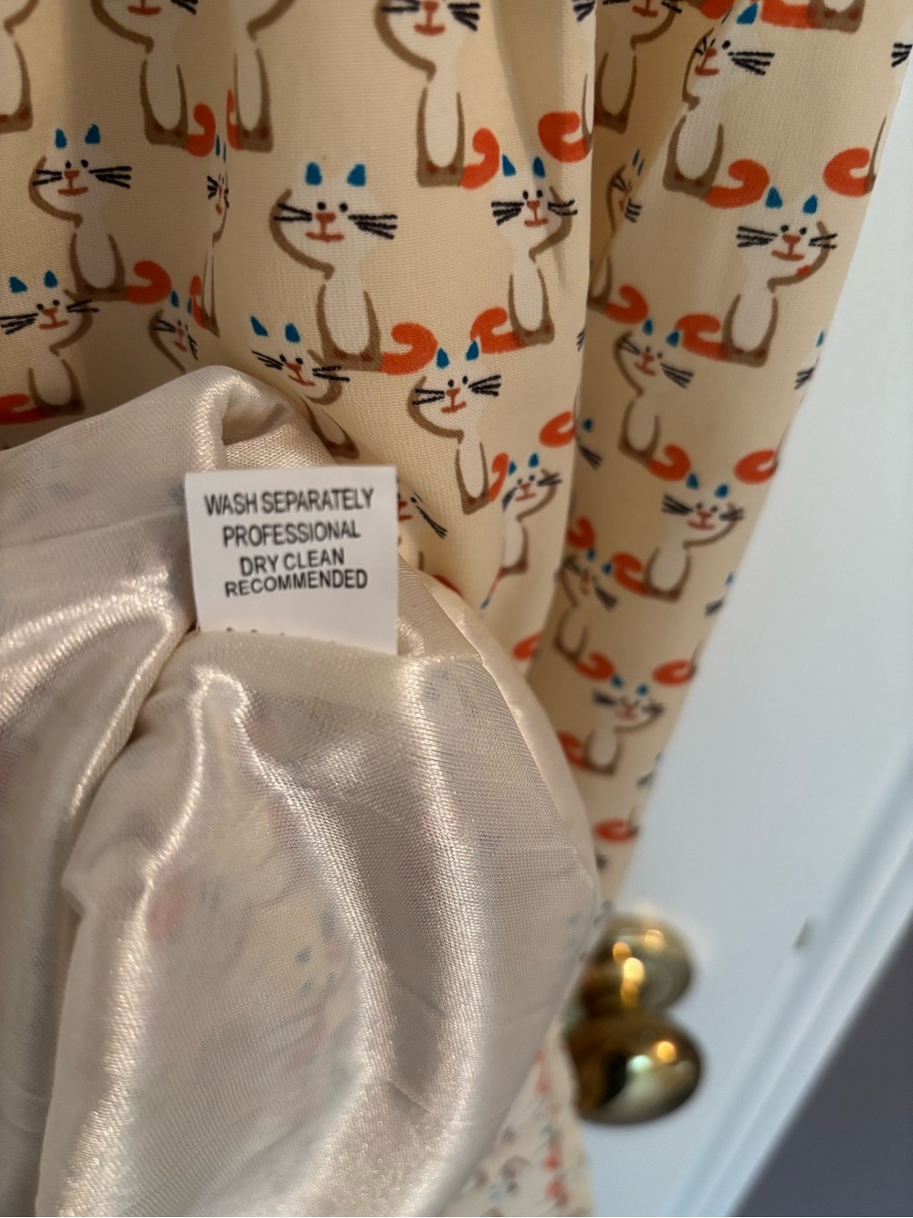 Adorable Sleeveless Cat Print Dress sz S-M NWT - Picture 10 of 15